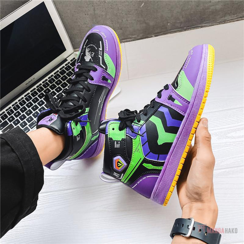 Evangelion Purple High Sneakers