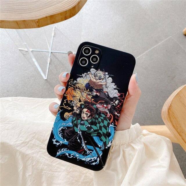 Coque iPhone Demon Slayer Tanjiro, Nezuko, Zenitsu & Inosuke - Japan World