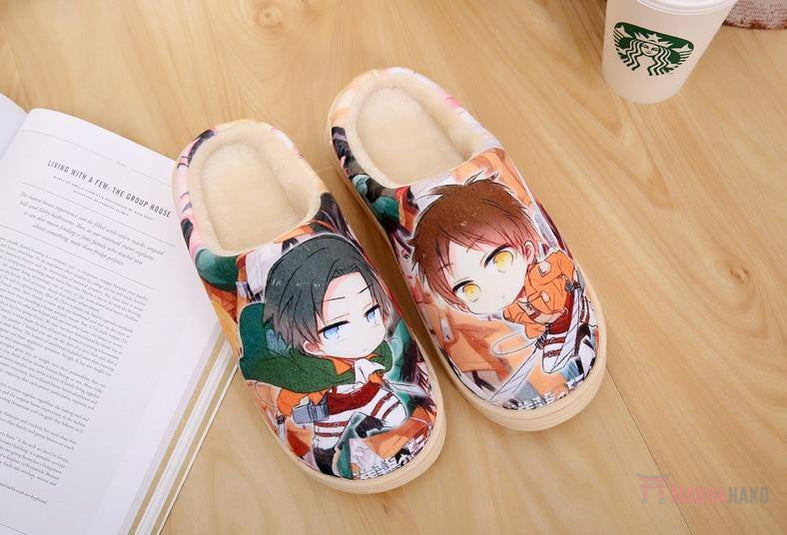 Slippers Attack on Titan Levi and Eren