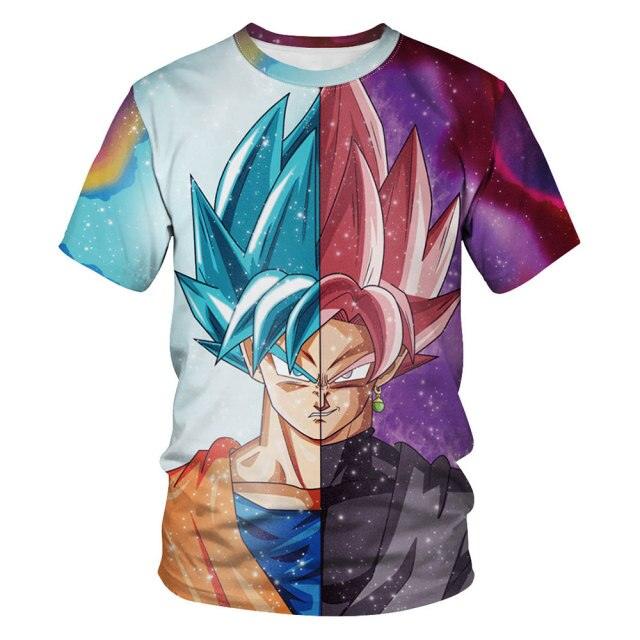 T-Shirt Imprimé Dragon Ball Blue/Pink Goku - Japan World